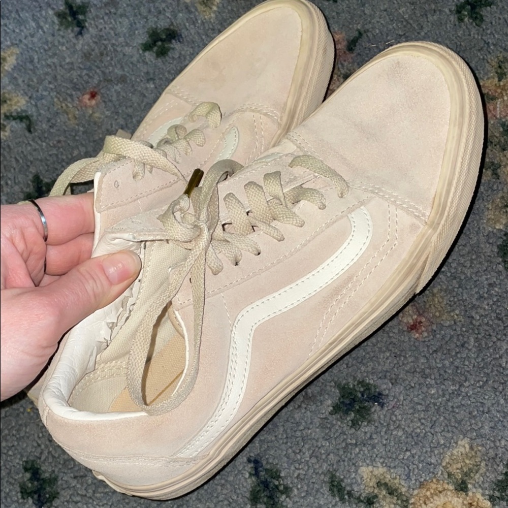 Vans Cream Suede Sneakers m8 w 9.5